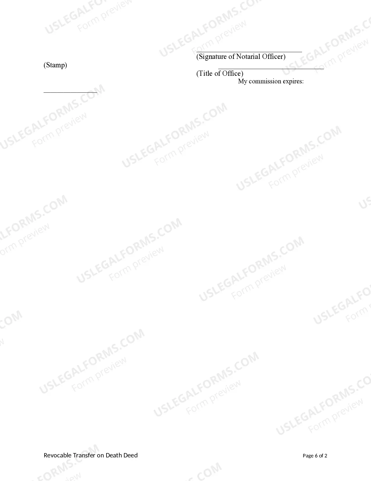 Preview Transfer on Death Deed or TOD - Beneficiary Deed for Husband and Wife / Two Individuals to Individual