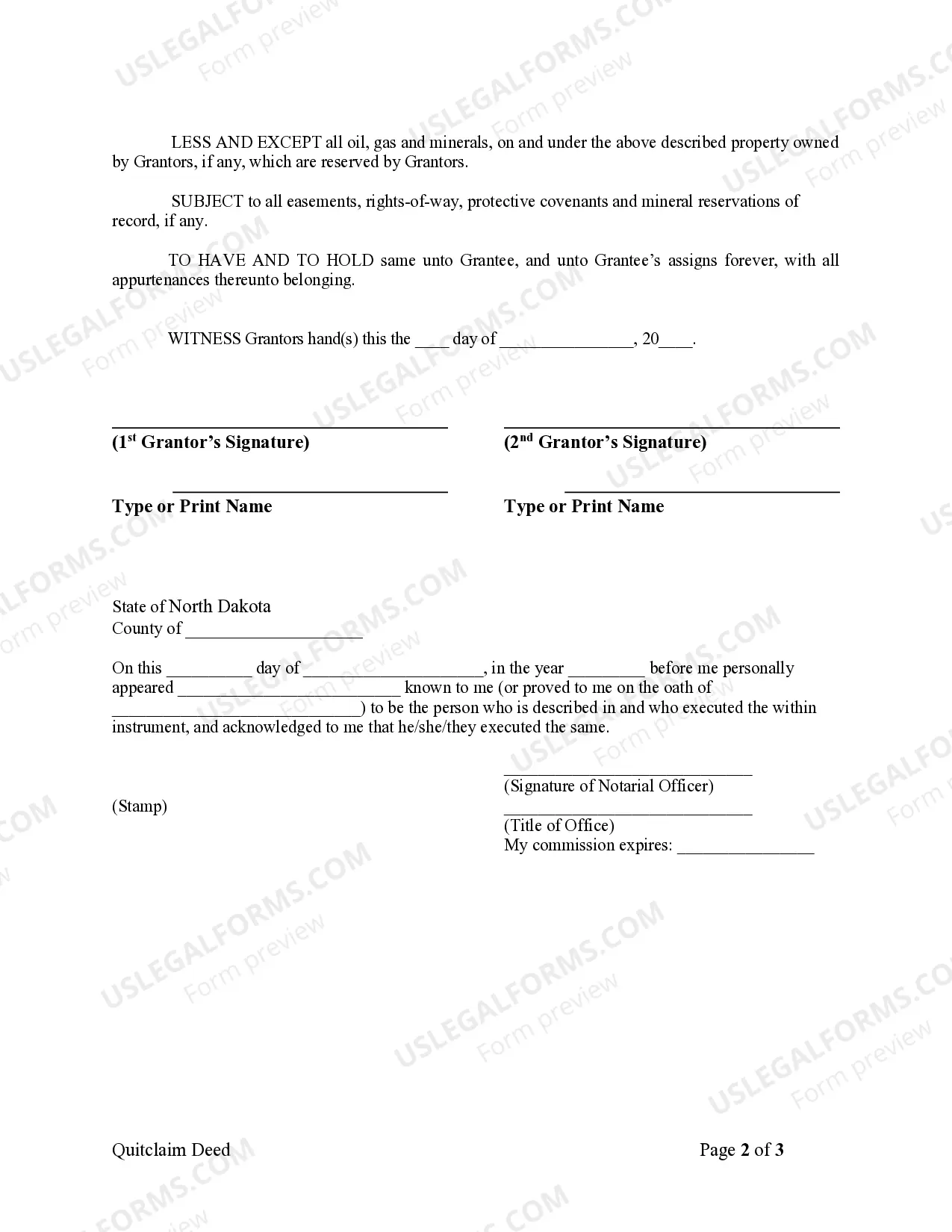 Preview Quitclaim Deed by Two Individuals to LLC