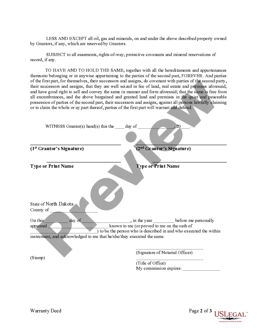 Preview Warranty Deed from two Individuals to LLC