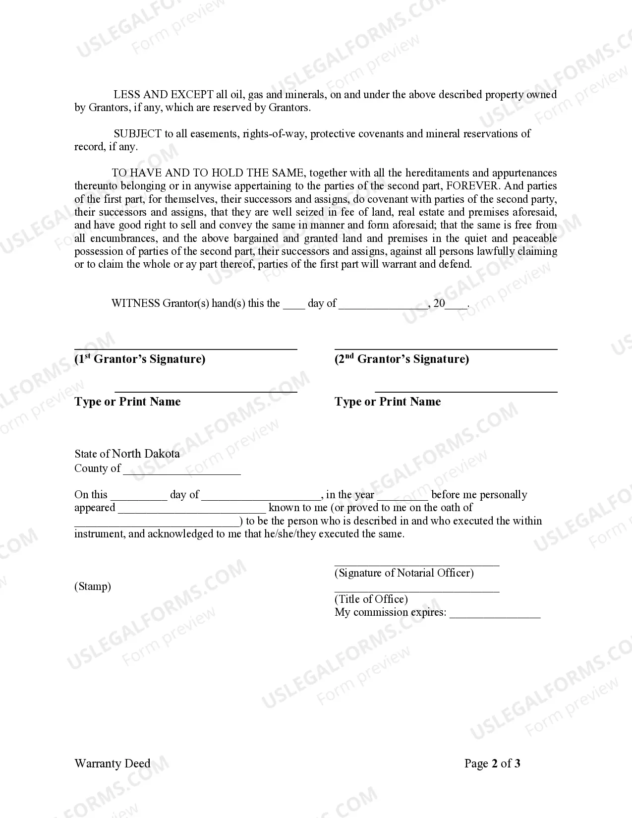 Preview Warranty Deed from two Individuals to Corporation