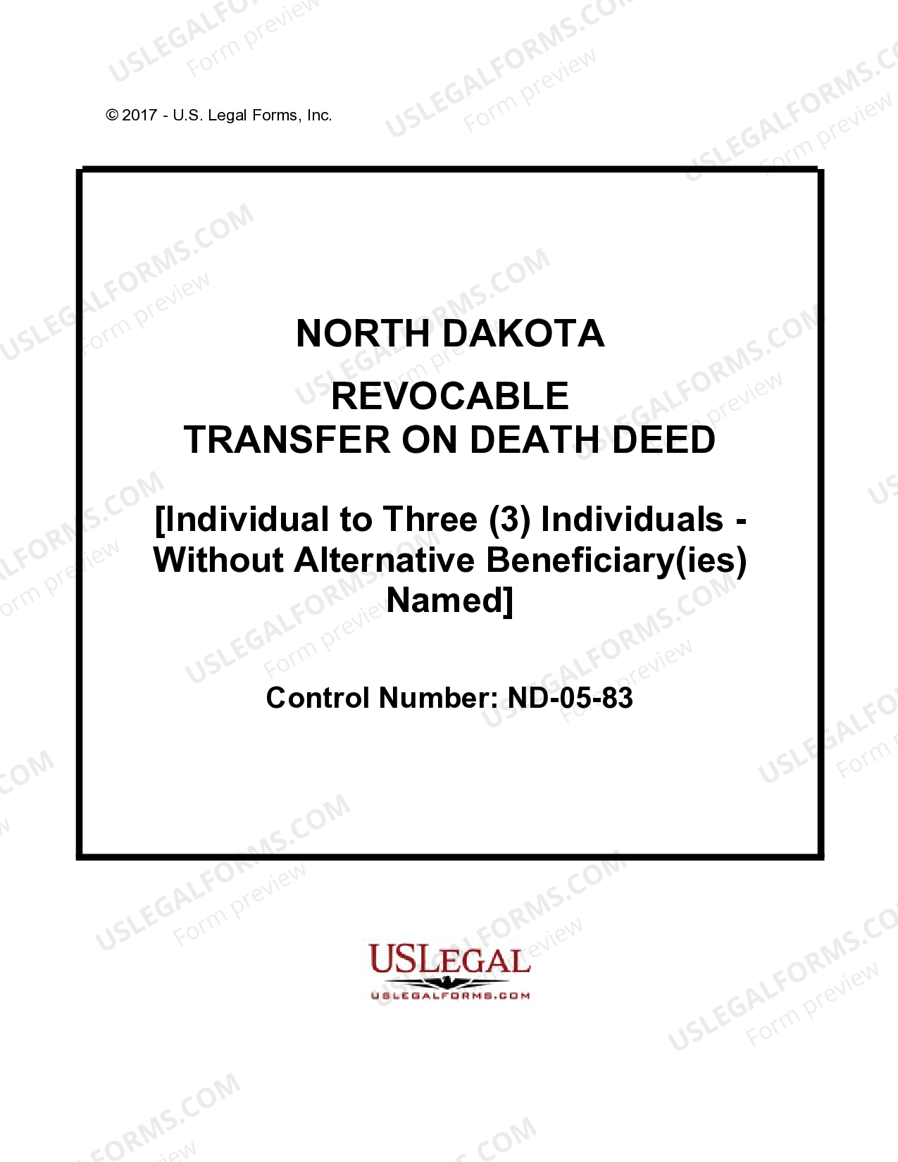 Transfer On Death Deed North Dakota With Mortgage US Legal Forms