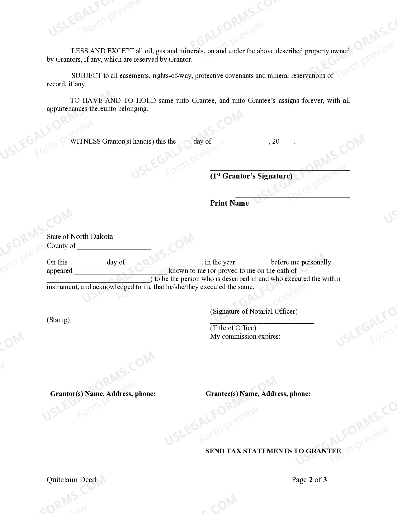 Preview Quitclaim Deed from Individual to Corporation