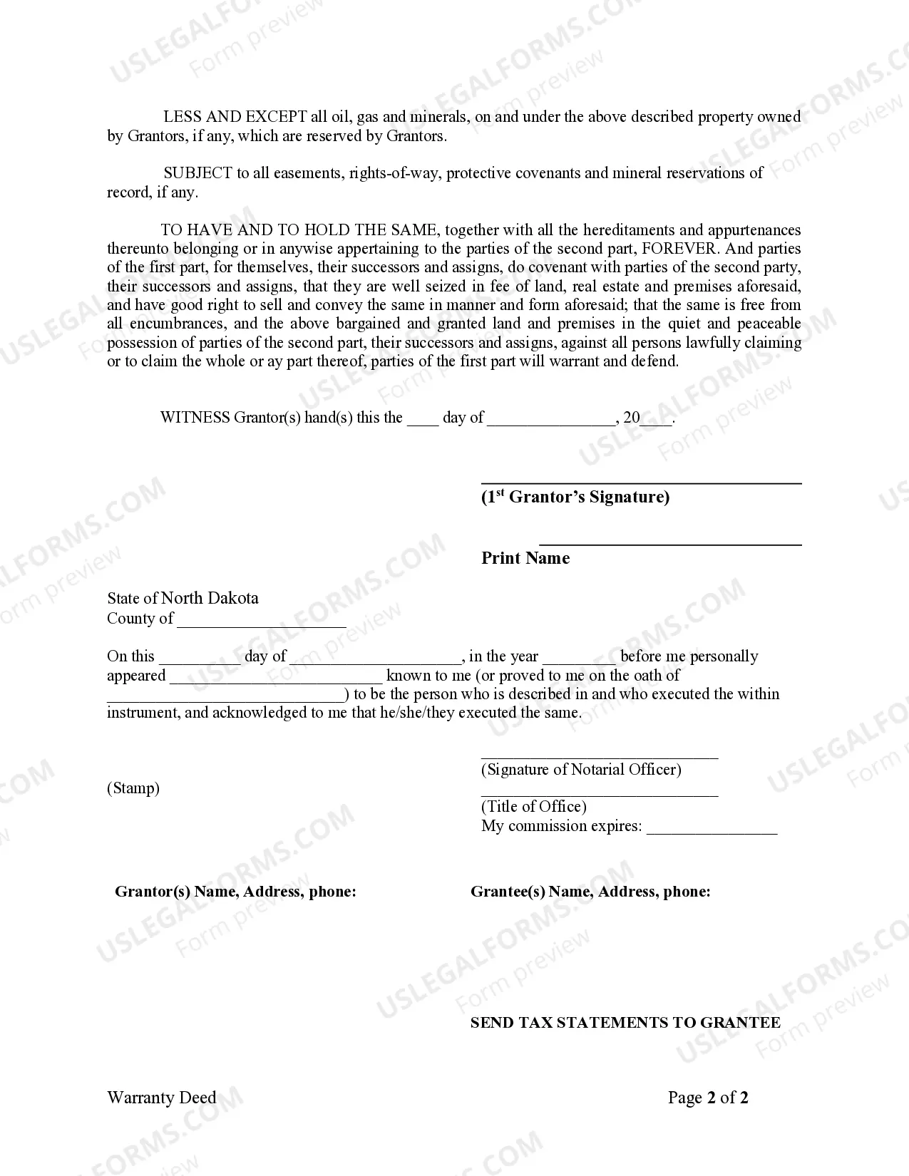Preview Warranty Deed from Individual to Corporation