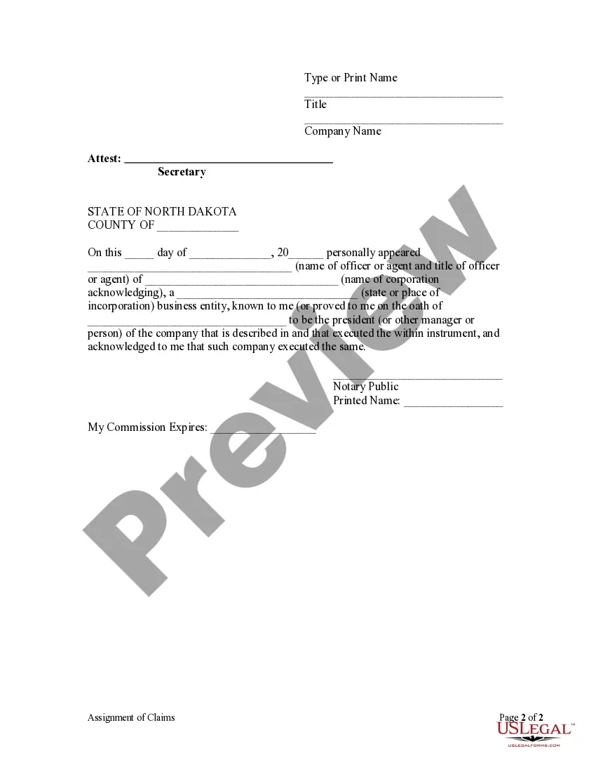 Get Assignment of Claims - Corporation Preview Assignment of Claims - Corporation