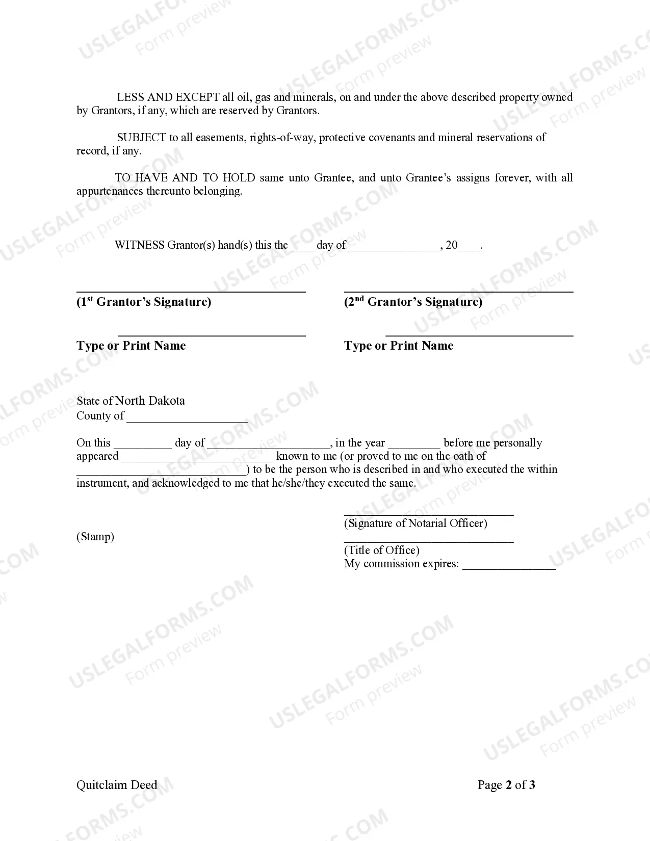 Preview Quitclaim Deed from Husband and Wife to LLC