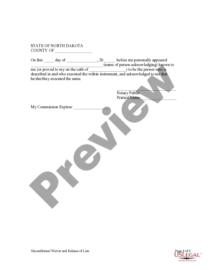 Get Unconditional Waiver and Release of Claim of Lien Upon Final Payment Preview Unconditional Waiver and Release of Claim of Lien Upon Final Payment