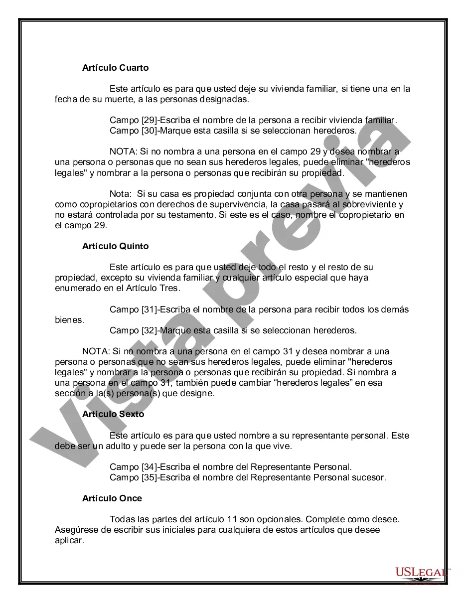 Preview Testamentos mutuos que contienen última voluntad y testamentos para personas solteras que viven juntas sin hijos