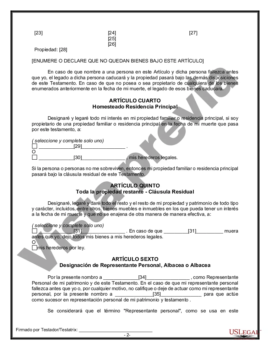 Preview Testamentos mutuos que contienen última voluntad y testamentos para personas solteras que viven juntas sin hijos