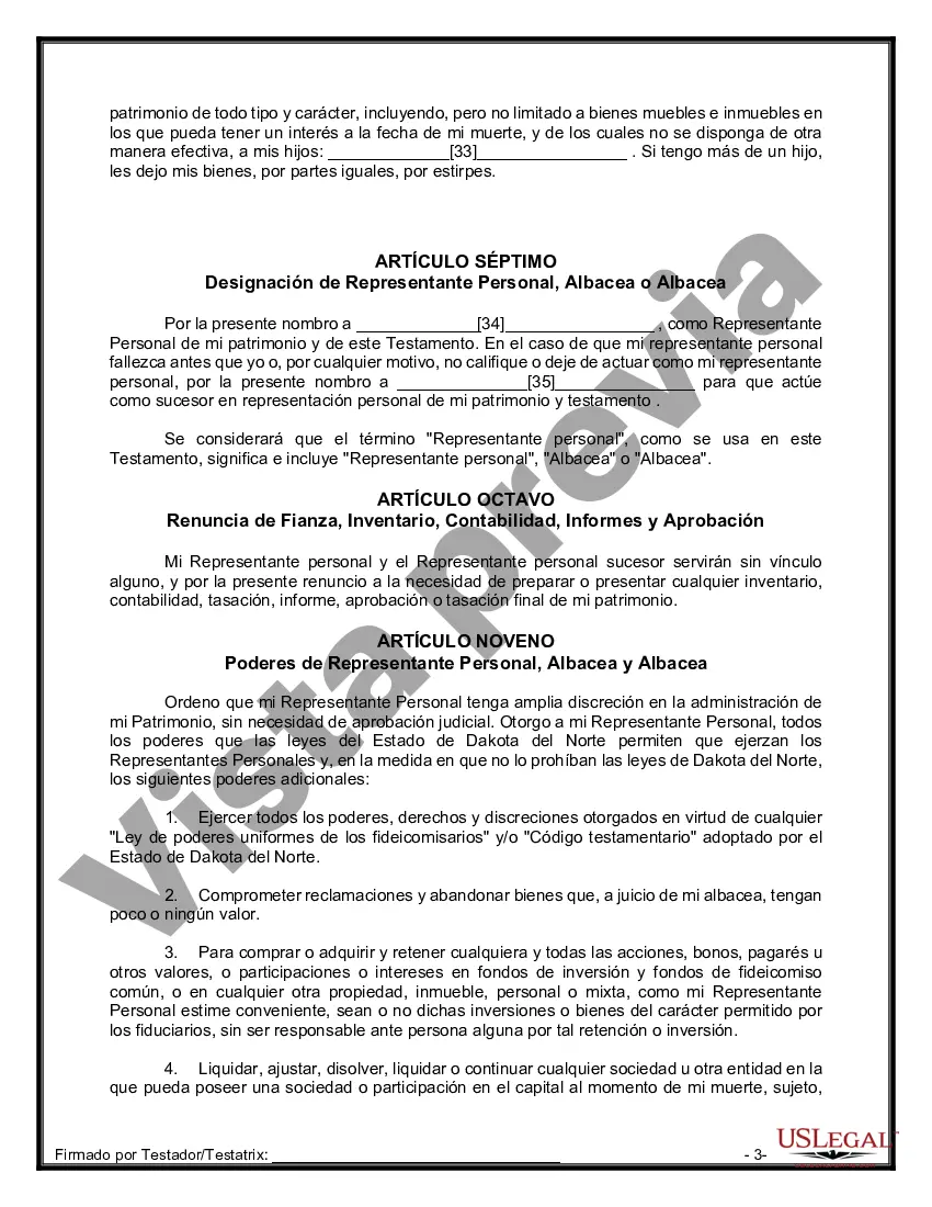 Preview Paquete de Testamentos Mutuos de Últimas Voluntades y Testamentos para Personas Solteras que conviven con Hijos Adultos