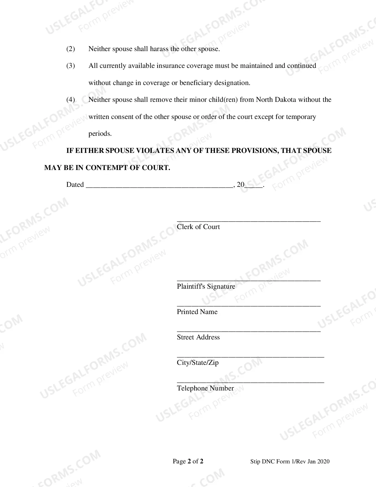 Preview Divorce Summons