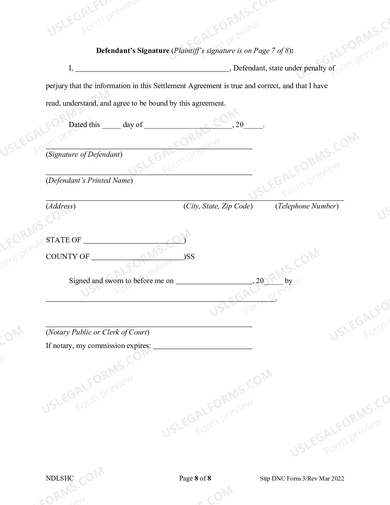 Preview Separation and Property Settlement Agreement - Adult Children