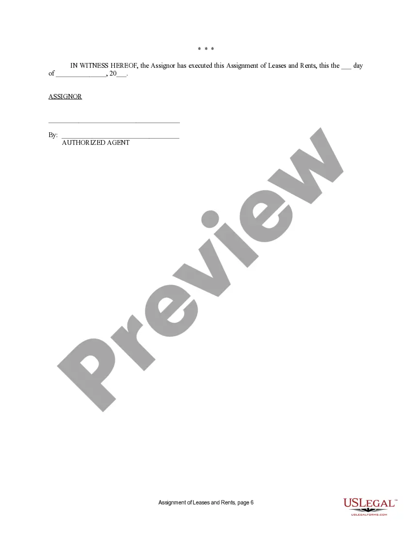 Get Assignment of Lease and Rent from Borrower to Lender Preview Assignment of Lease and Rent from Borrower to Lender