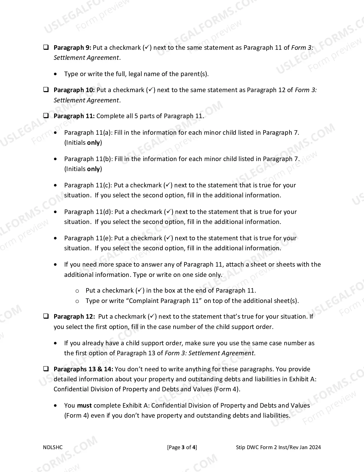 Preview Complaint for Divorce