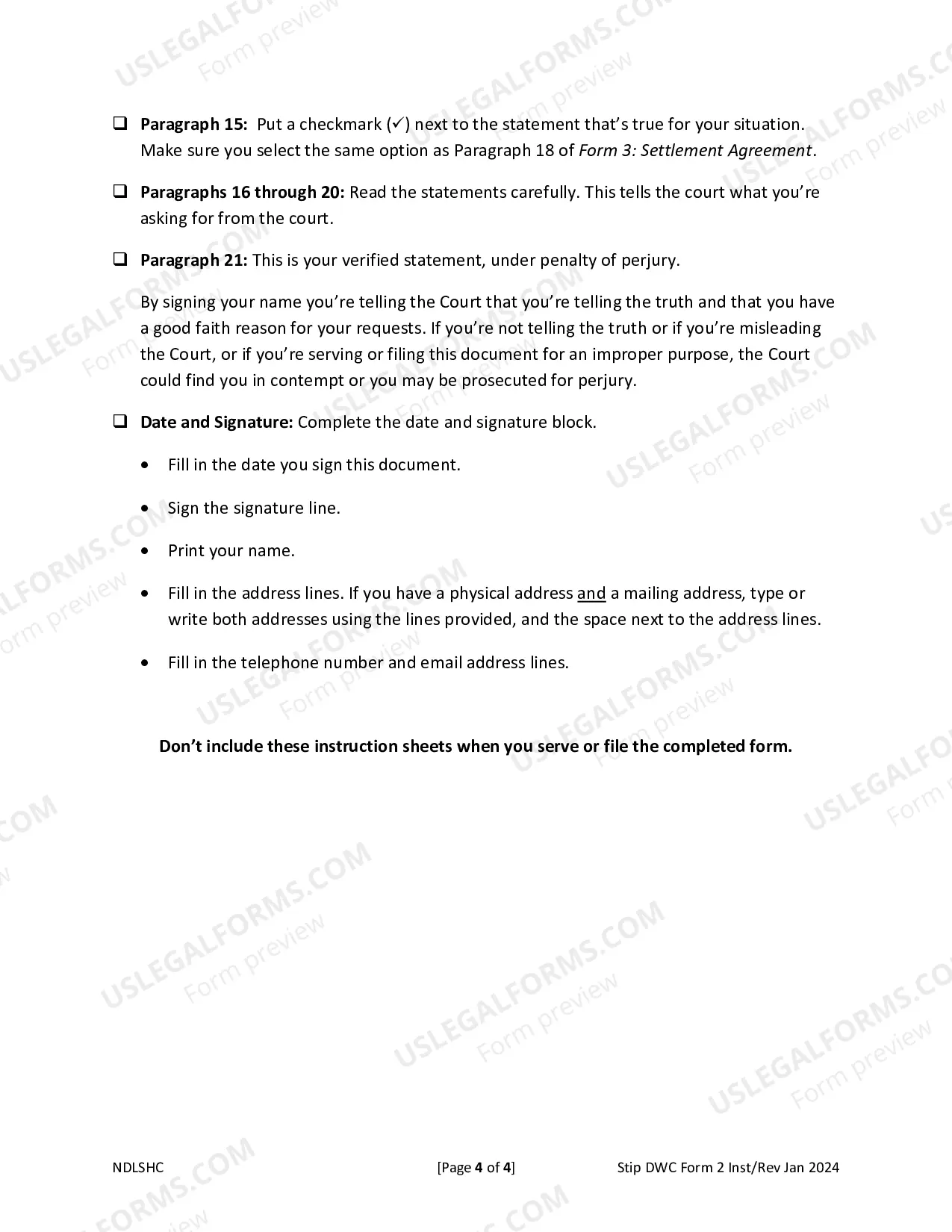 Preview Complaint for Divorce