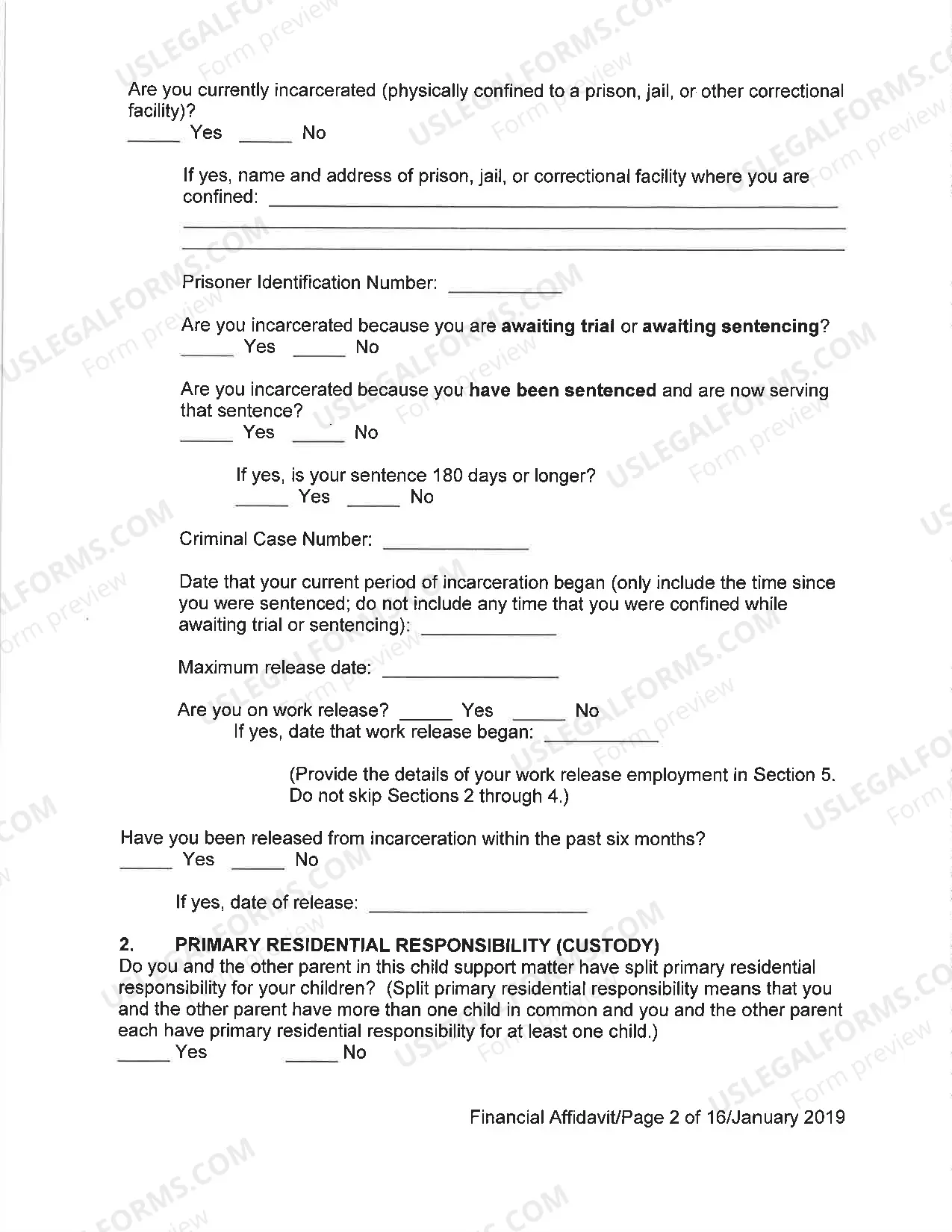 Preview Financial Affidavit