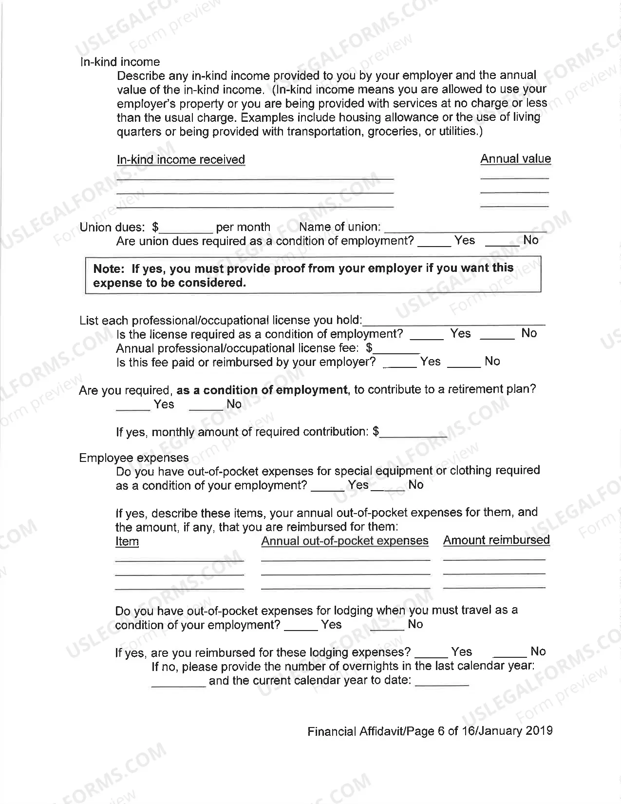 Preview Financial Affidavit