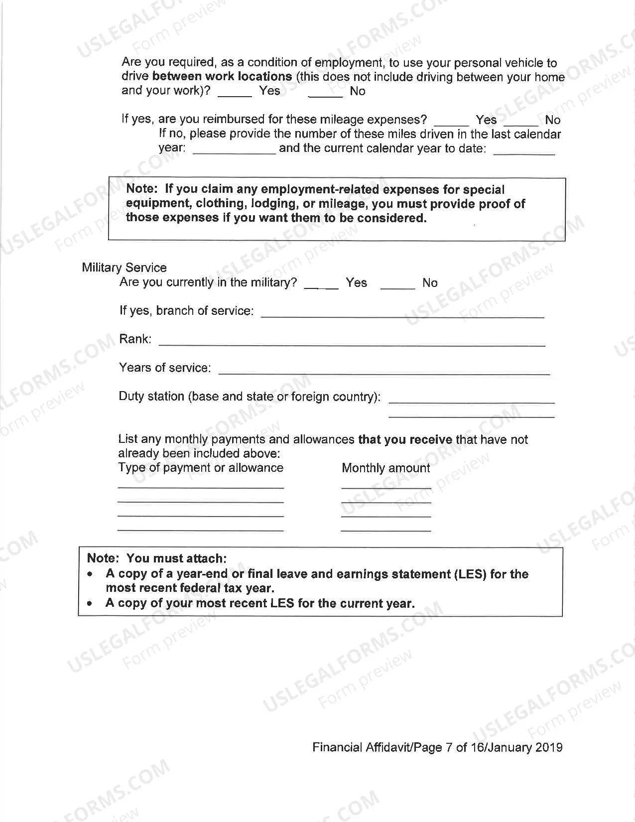 Preview Financial Affidavit