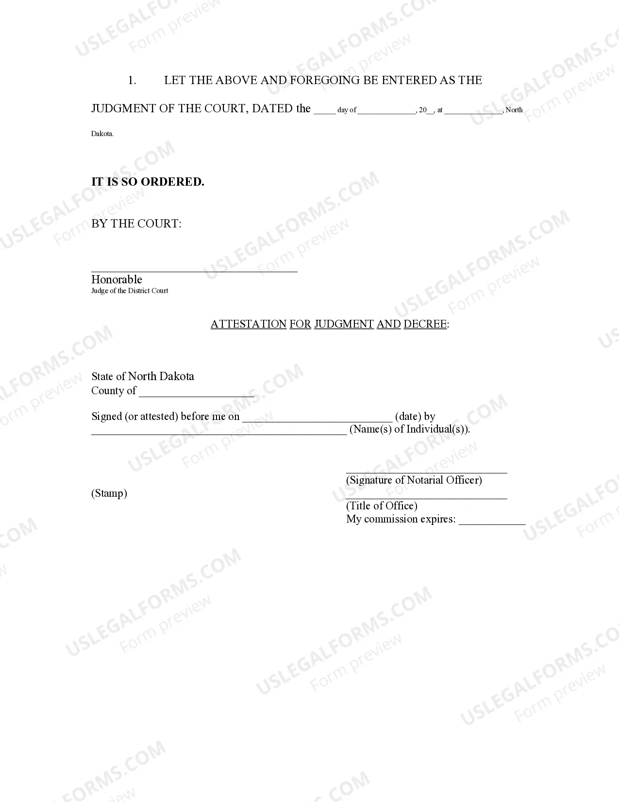 Preview Decree of Divorce