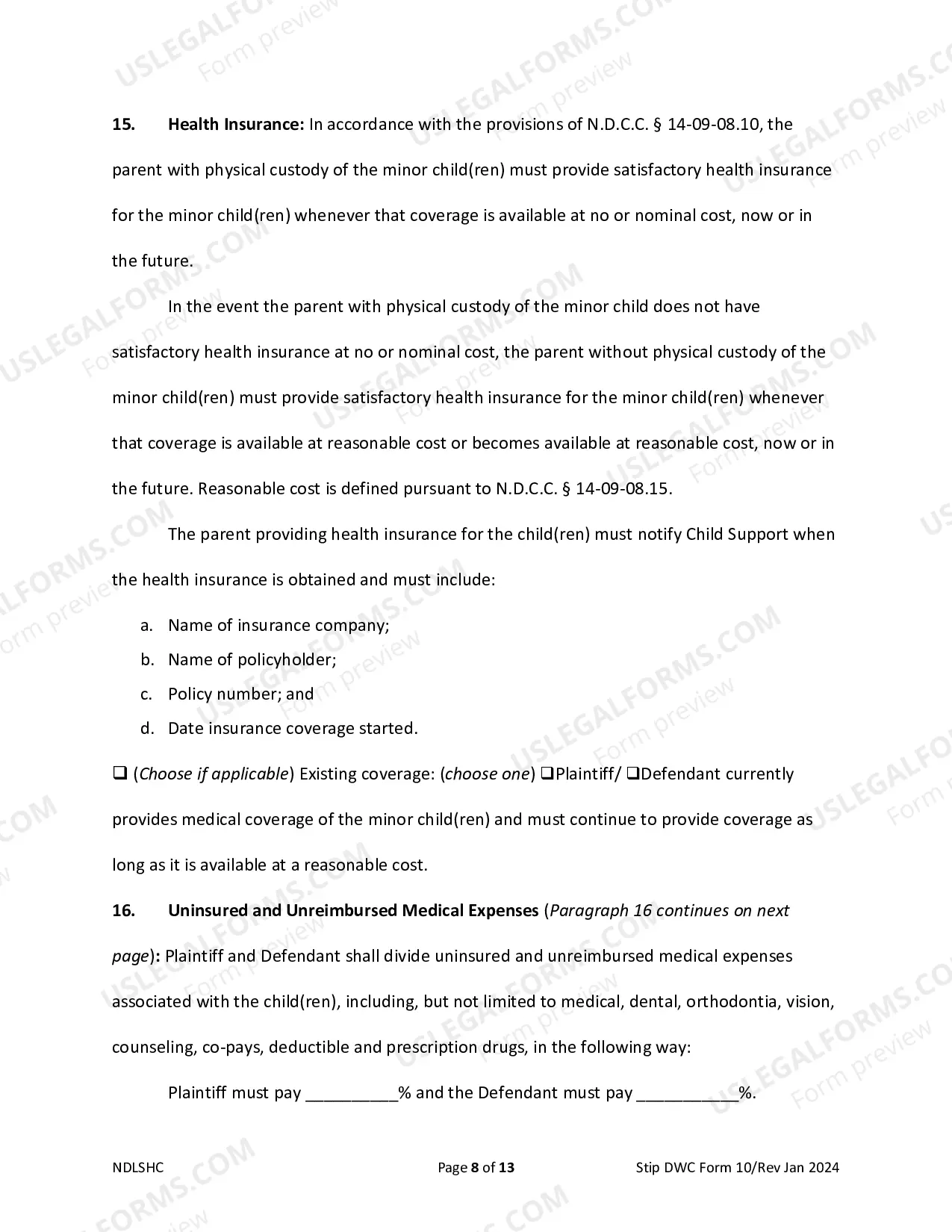 Preview Judgment of Divorce with Minor Children