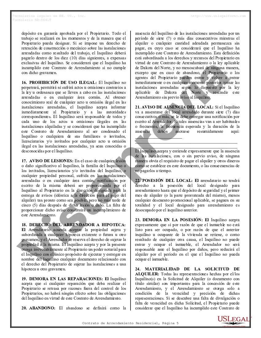 Preview Contrato de arrendamiento de alquiler residencial