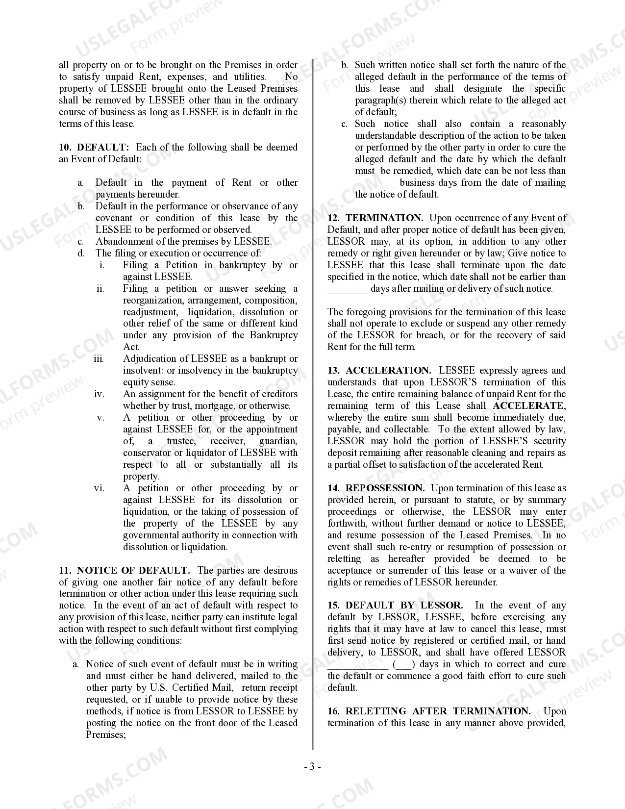 Preview Commercial Building or Space Lease