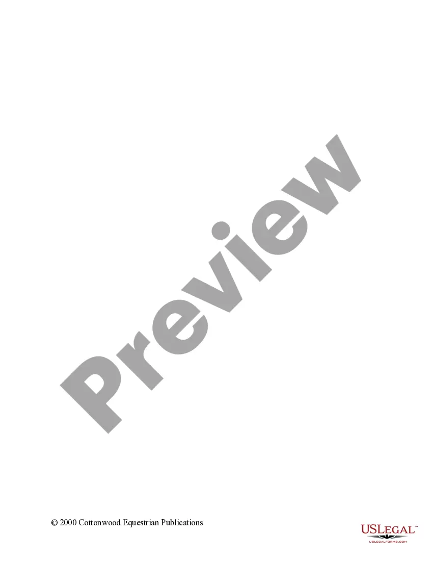 Preview North Dakota Horse Equine Forms Package