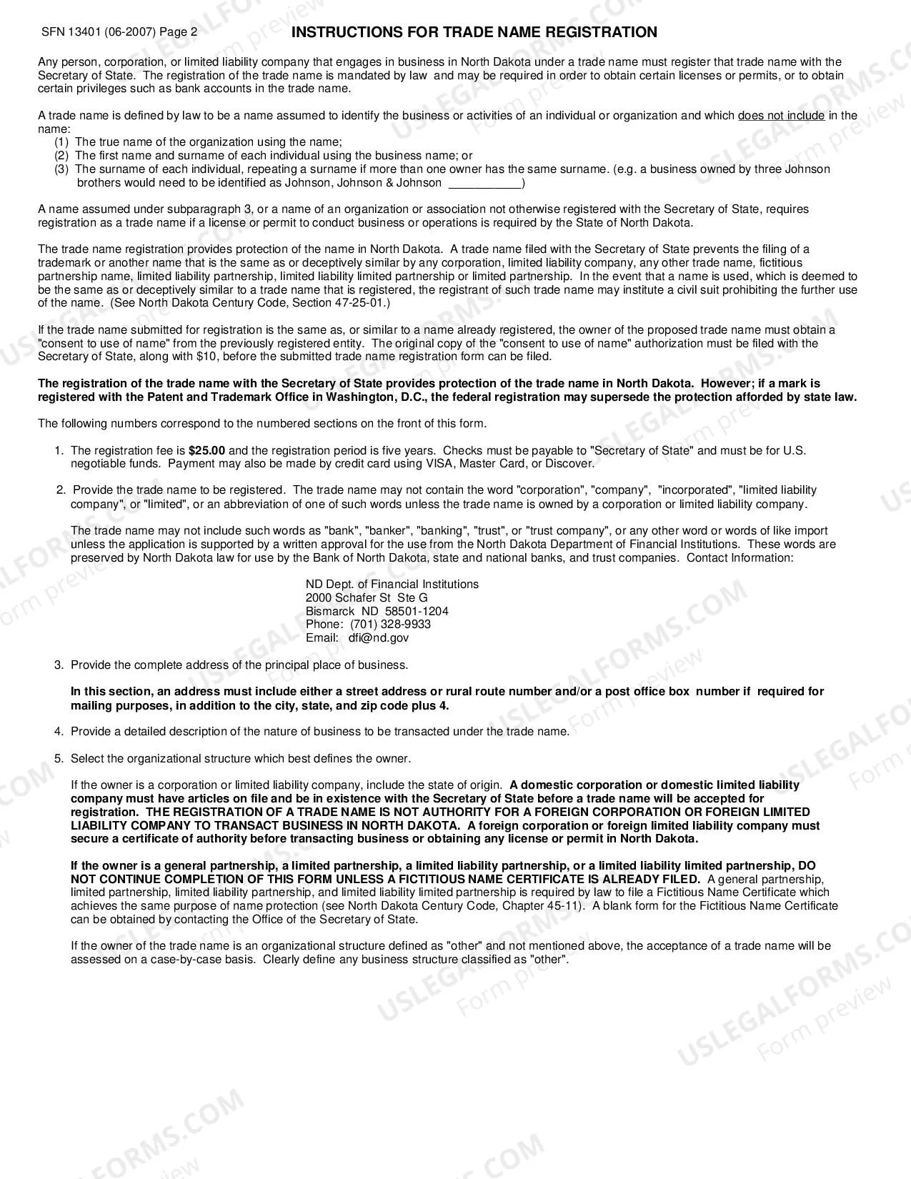 Preview Trade Name Registration Application