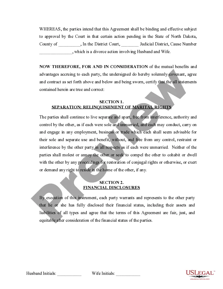 Preview Marital Domestic Separation and Property Settlement Agreement Adult Children Parties May have Joint Property or Debts where Divorce Action Filed