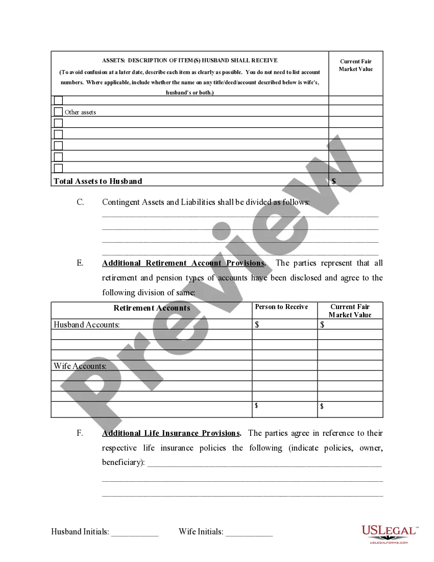 Preview Marital Domestic Separation and Property Settlement Agreement Adult Children Parties May have Joint Property or Debts where Divorce Action Filed