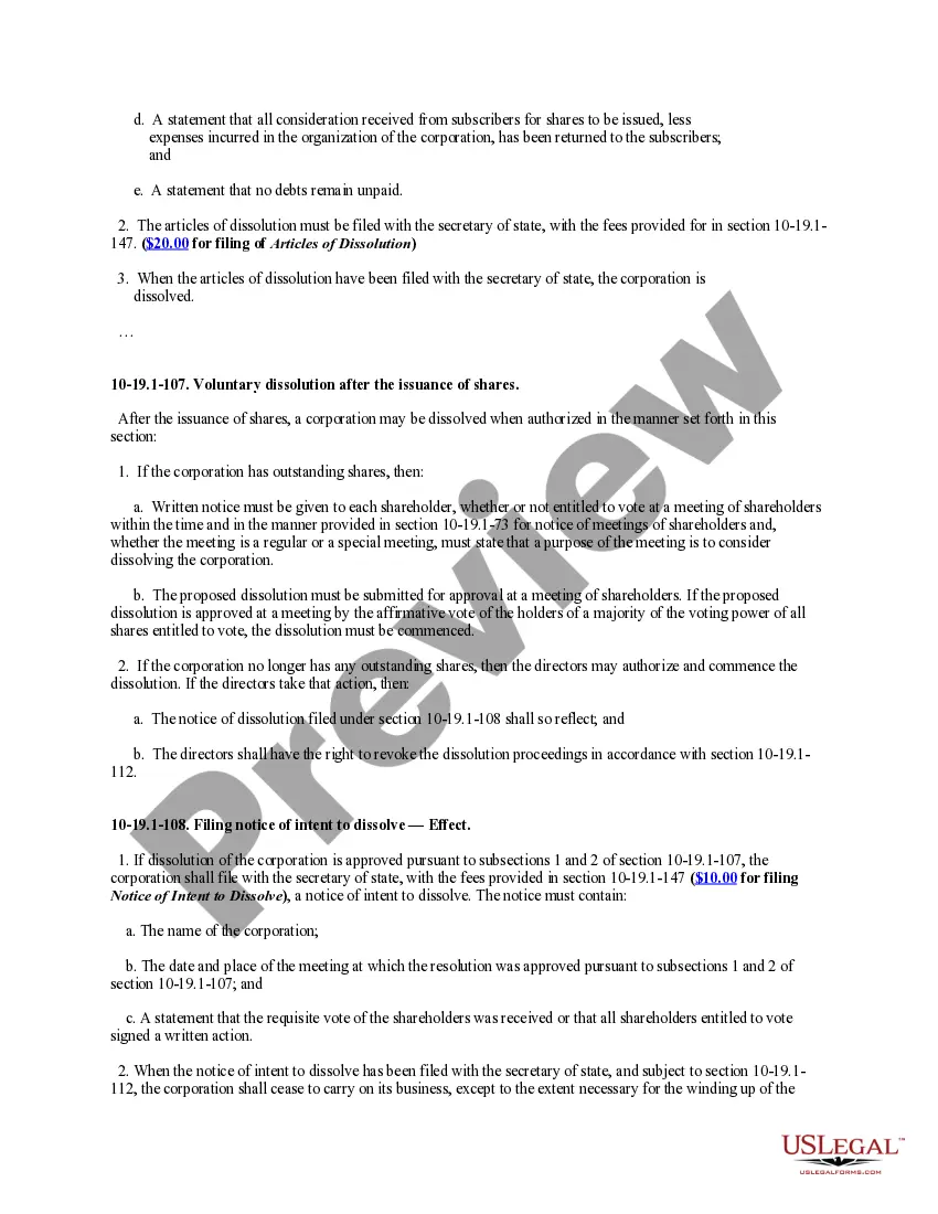 Get North Dakota Dissolution Package to Dissolve Corporation Preview North Dakota Dissolution Package to Dissolve Corporation
