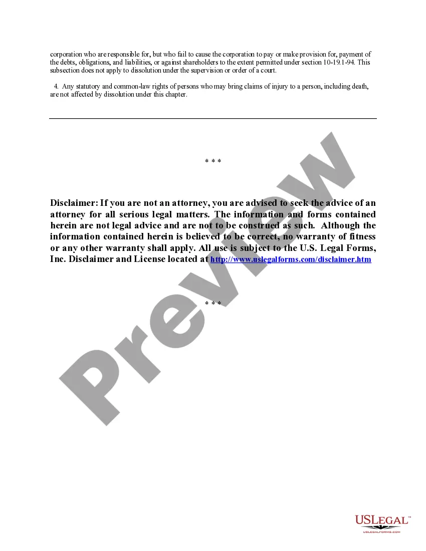 Get North Dakota Dissolution Package to Dissolve Corporation Preview North Dakota Dissolution Package to Dissolve Corporation