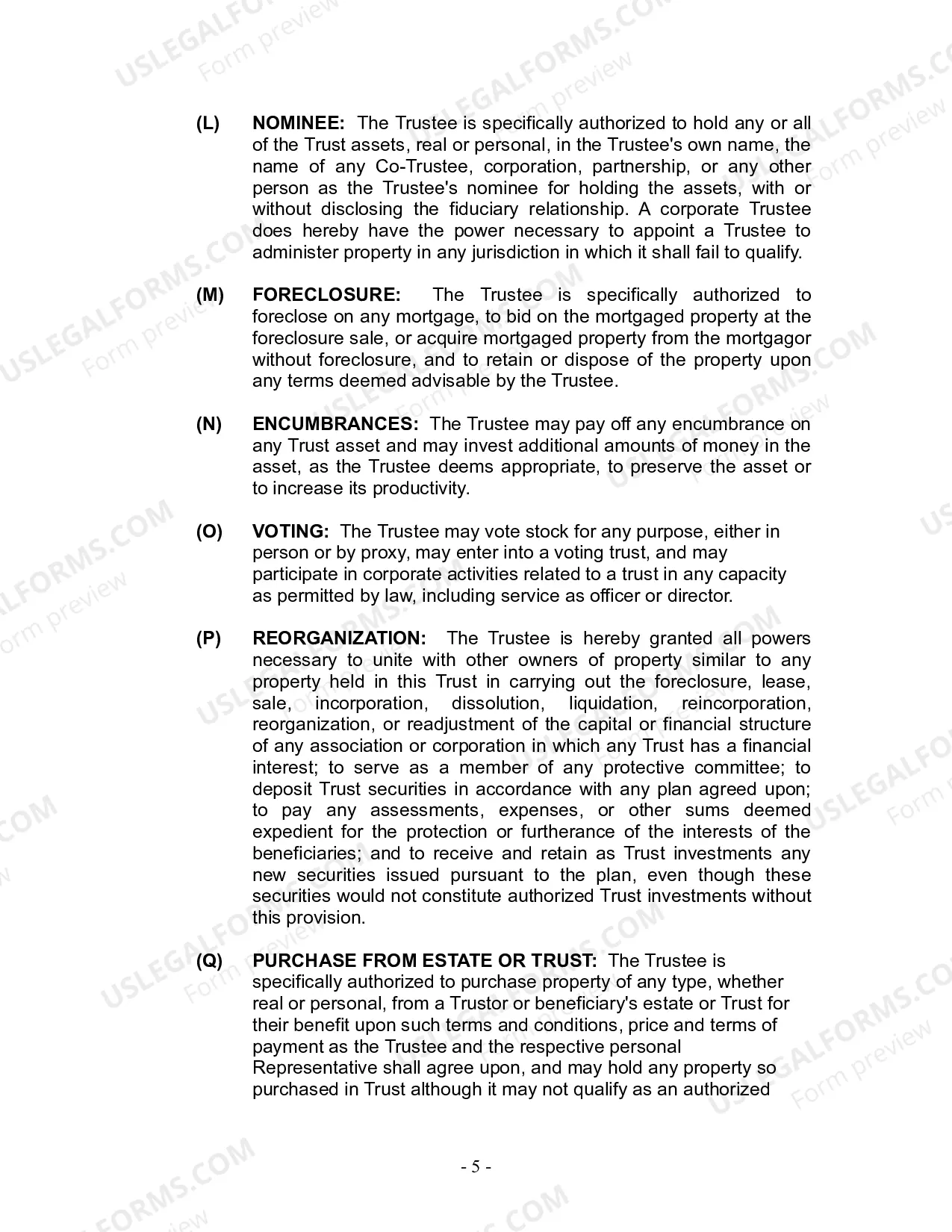 Preview Revocable Living Trust for Husband and Wife with No Children