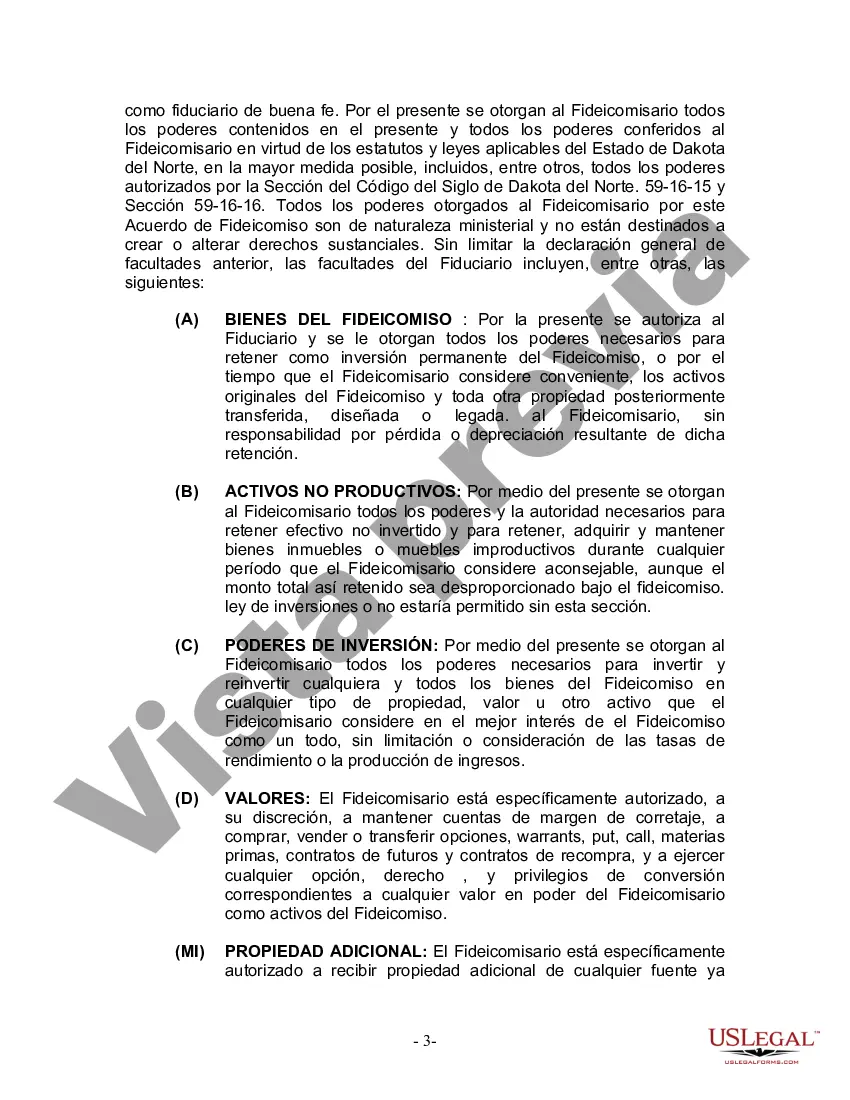 Preview Fideicomiso en Vida para Individuos Solteros, Divorciados o Viudos o Viudos sin Hijos