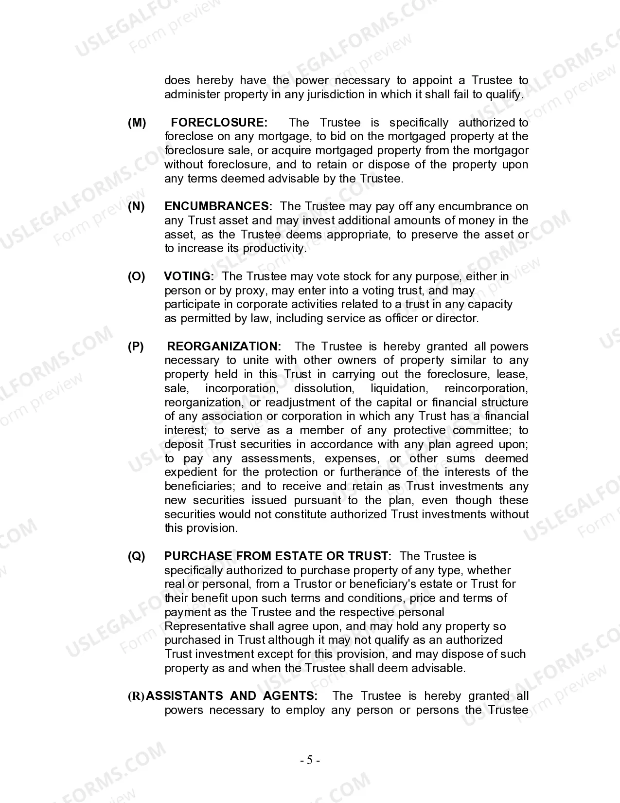 Preview Living Trust for Individual Who is Single, Divorced or Widow or Widower with No Children