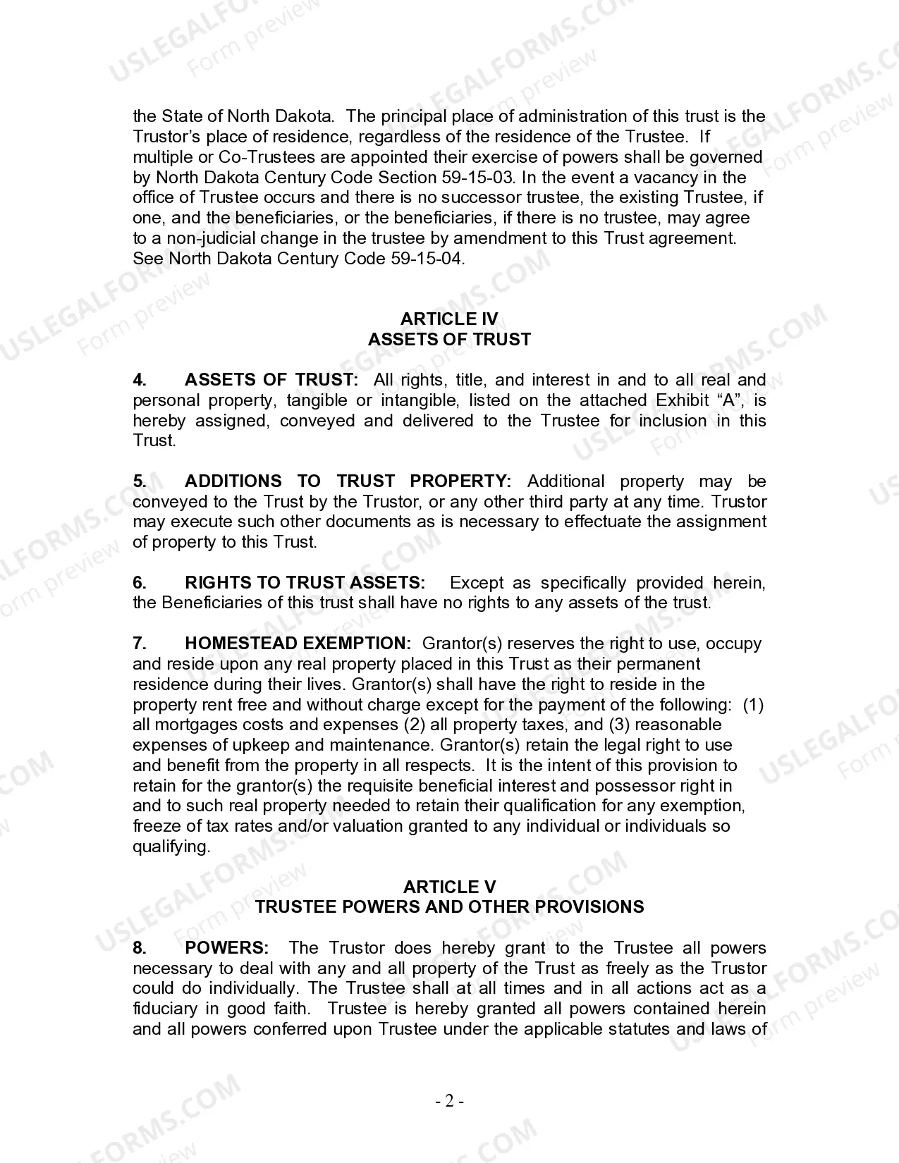 Preview Living Trust for Husband and Wife with Minor and or Adult Children