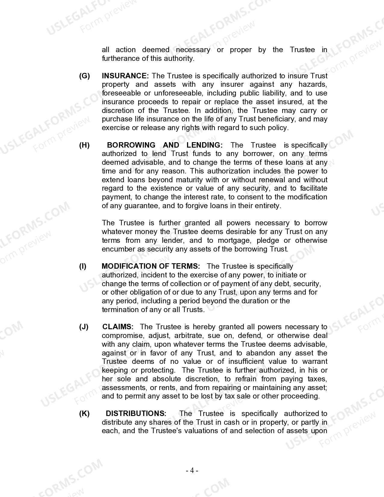 Preview Living Trust for Husband and Wife with Minor and or Adult Children