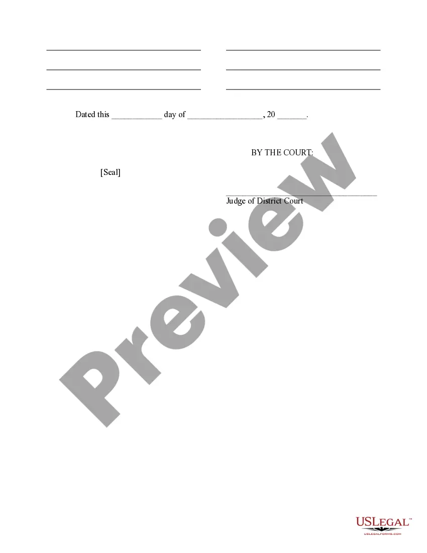 Preview Order of Name Change