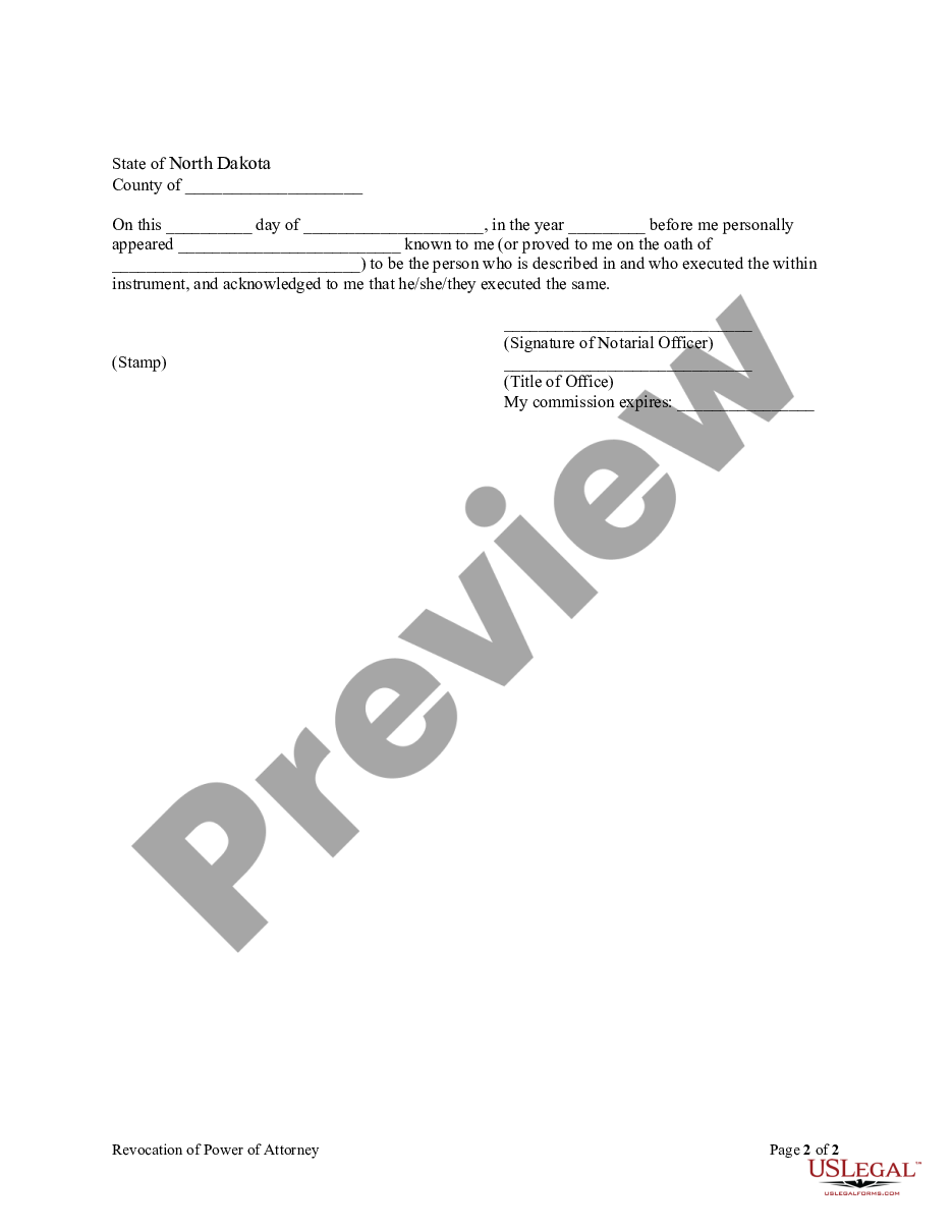page 1 Revocation of General Durable Power of Attorney preview