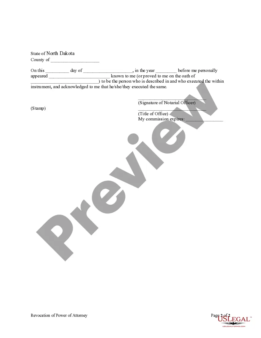 Preview Revocation of General Durable Power of Attorney