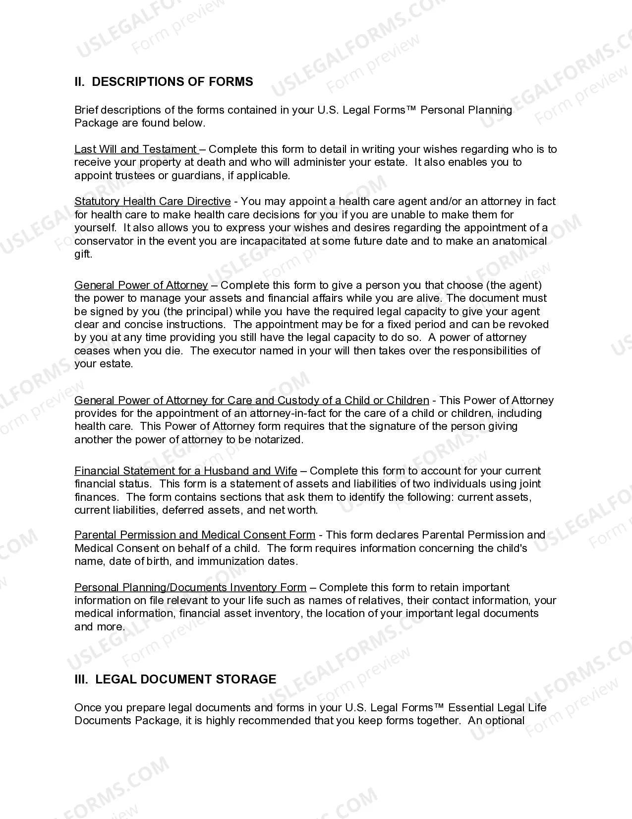 Preview North Dakota Essential Legal Life Documents for New Parents