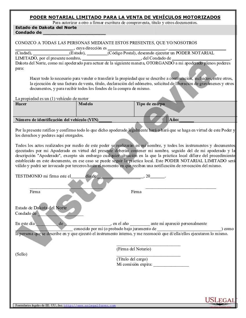 Preview Poder notarial para la venta de vehículos de motor