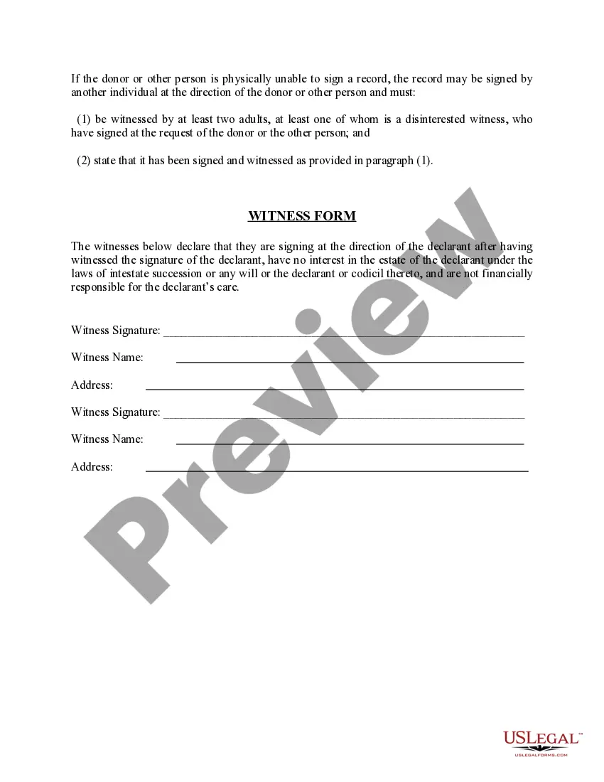 Preview Revocation of Anatomical Gift Donation