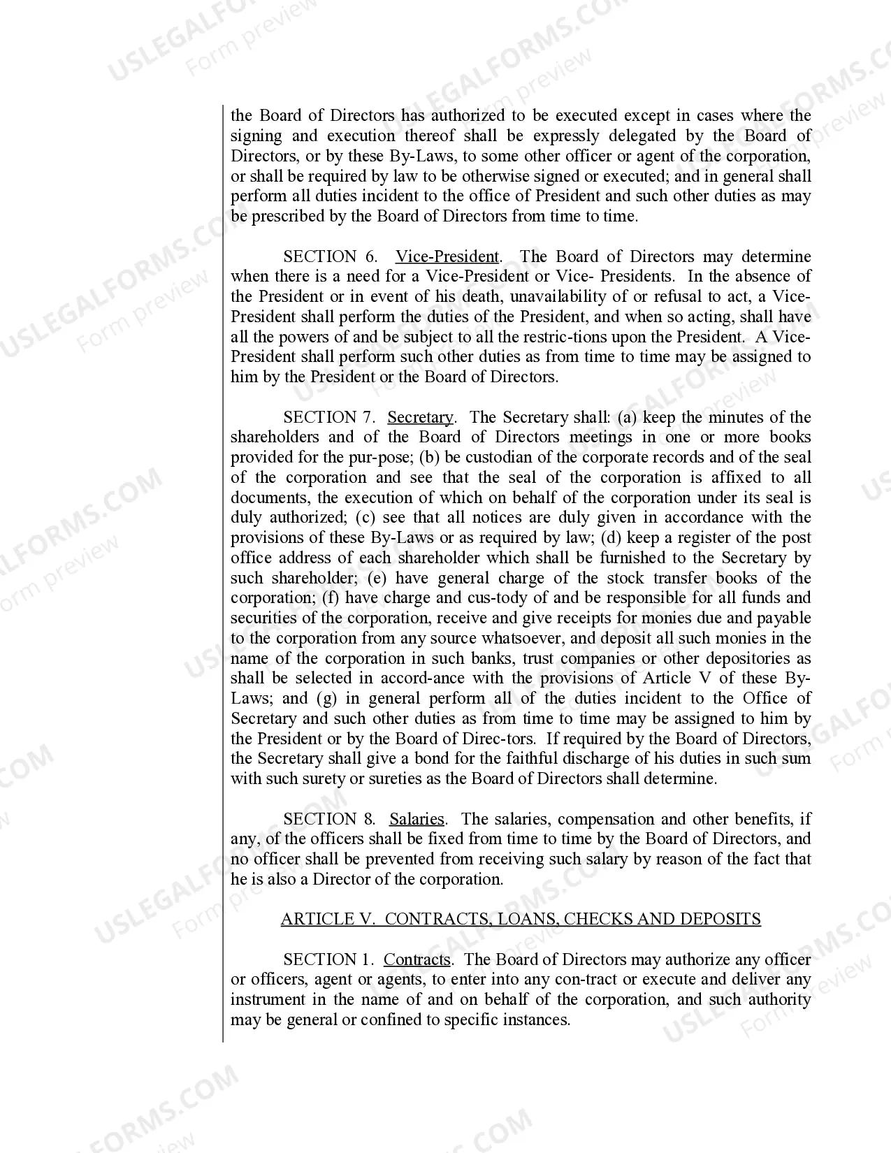 Preview Sample Bylaws for a North Dakota Professional Corporation