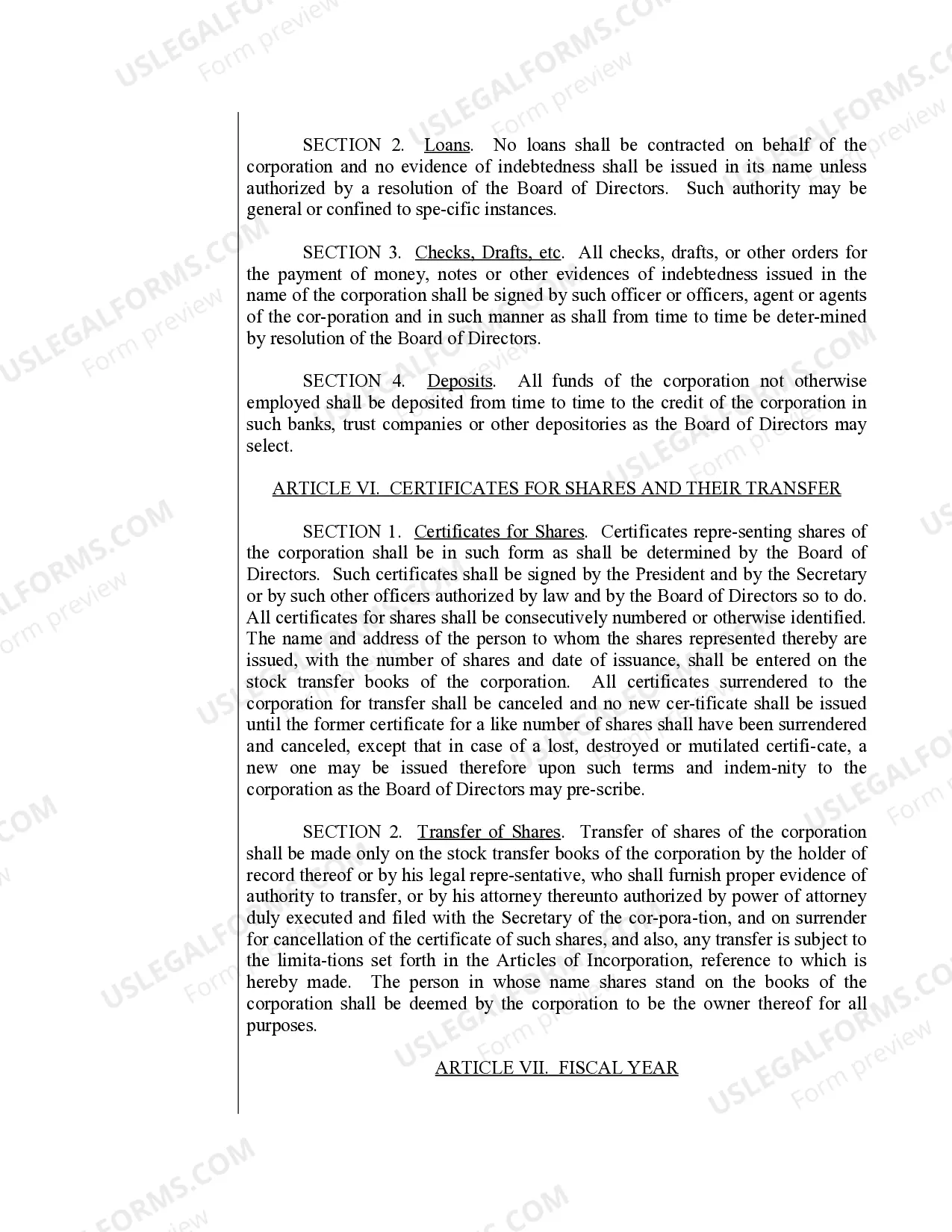 Preview Sample Bylaws for a North Dakota Professional Corporation