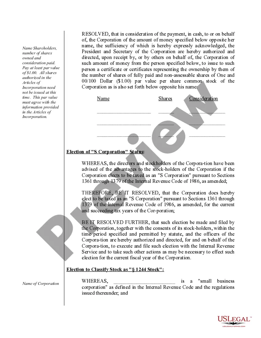 Preview Sample Organizational Minutes for a North Dakota Professional Corporation