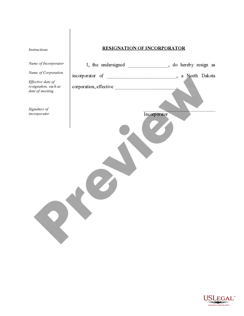 Preview Sample Organizational Minutes for a North Dakota Professional Corporation