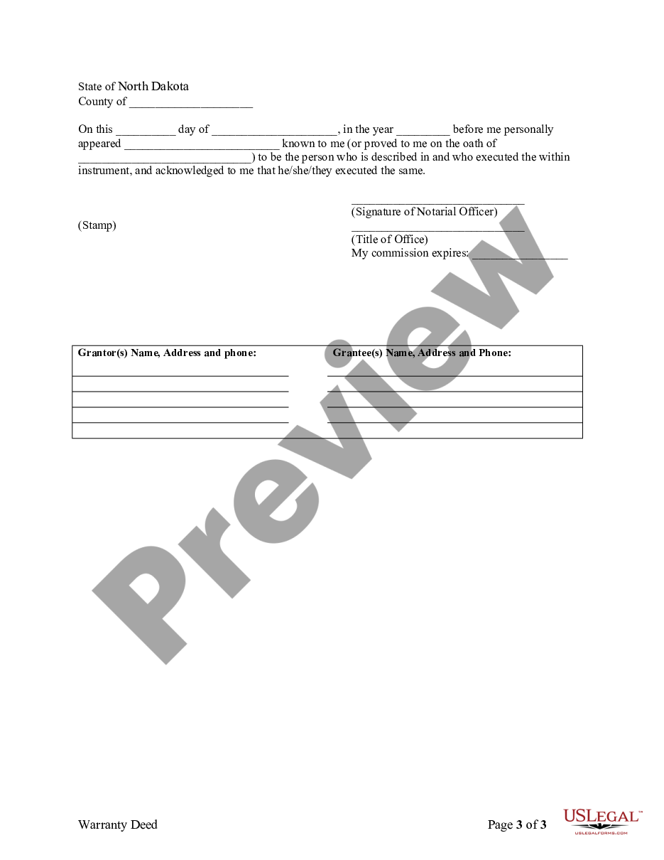 page 5 Warranty Deed for Parents to Child with Reservation of Life Estate preview