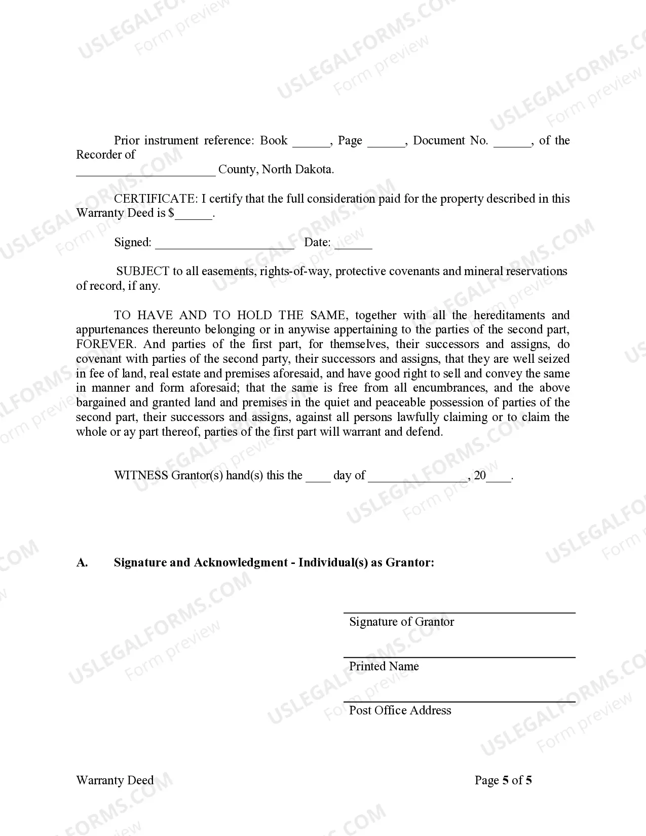Preview Warranty Deed from Limited Partnership or LLC is the Grantor, or Grantee