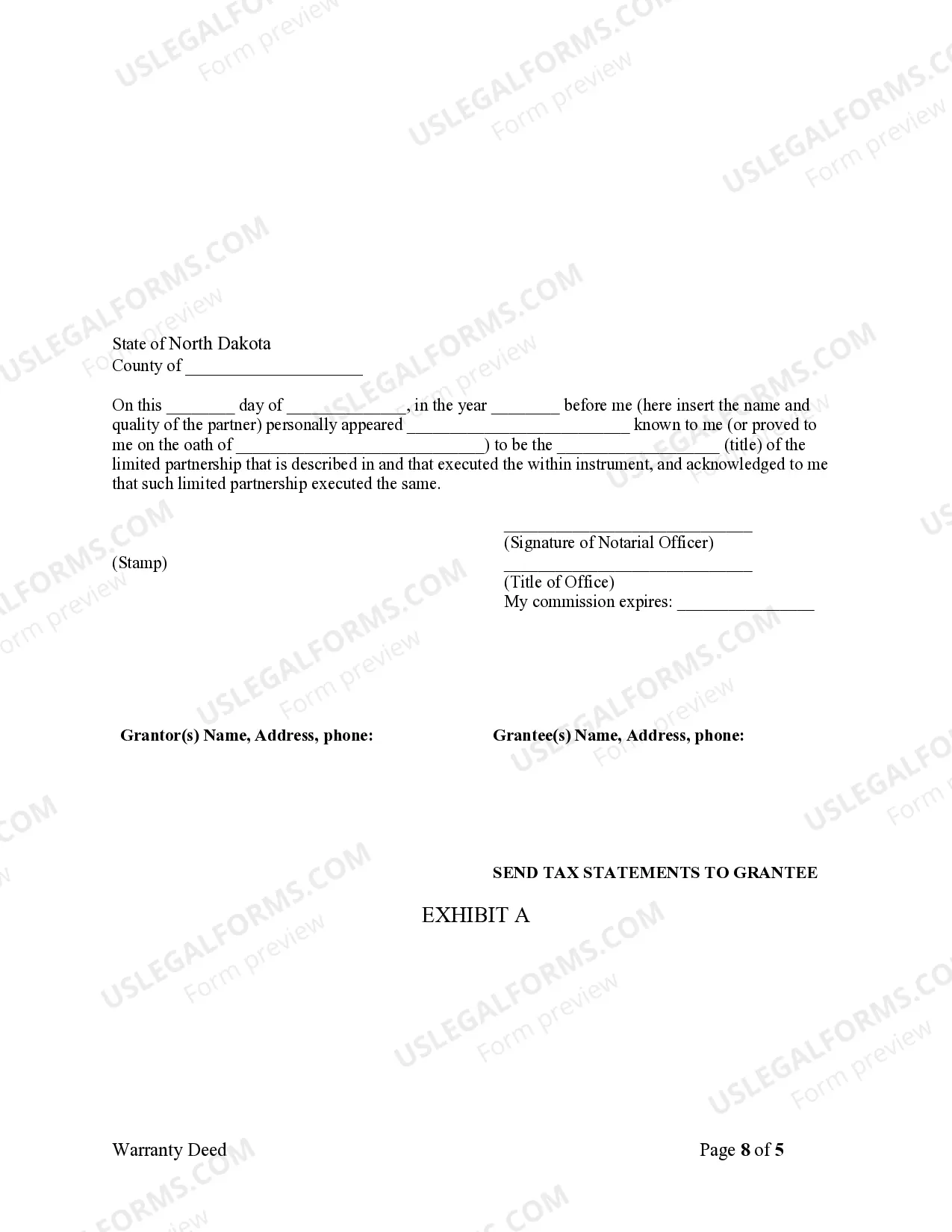Preview Warranty Deed from Limited Partnership or LLC is the Grantor, or Grantee