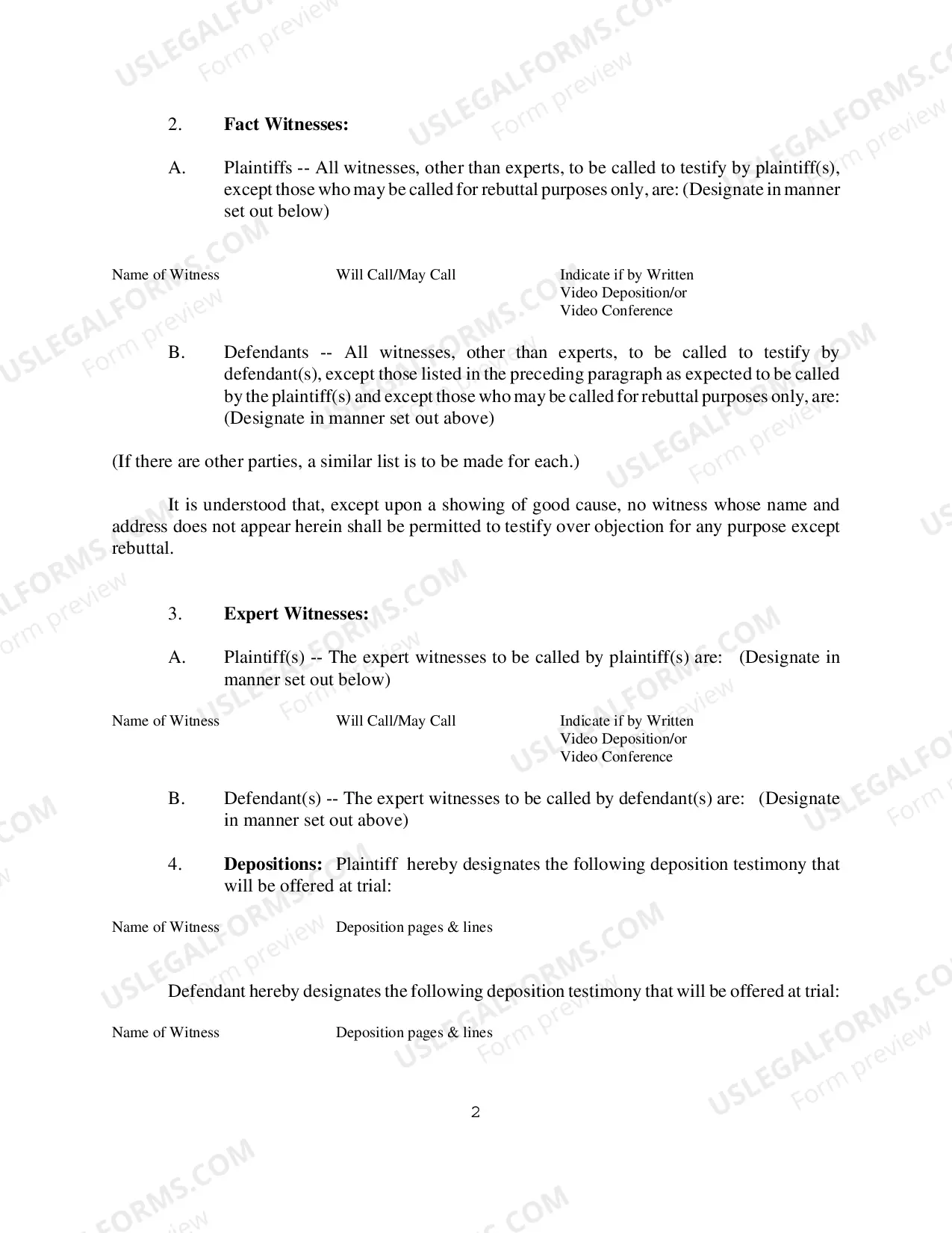 Preview Final Pretrial Statement